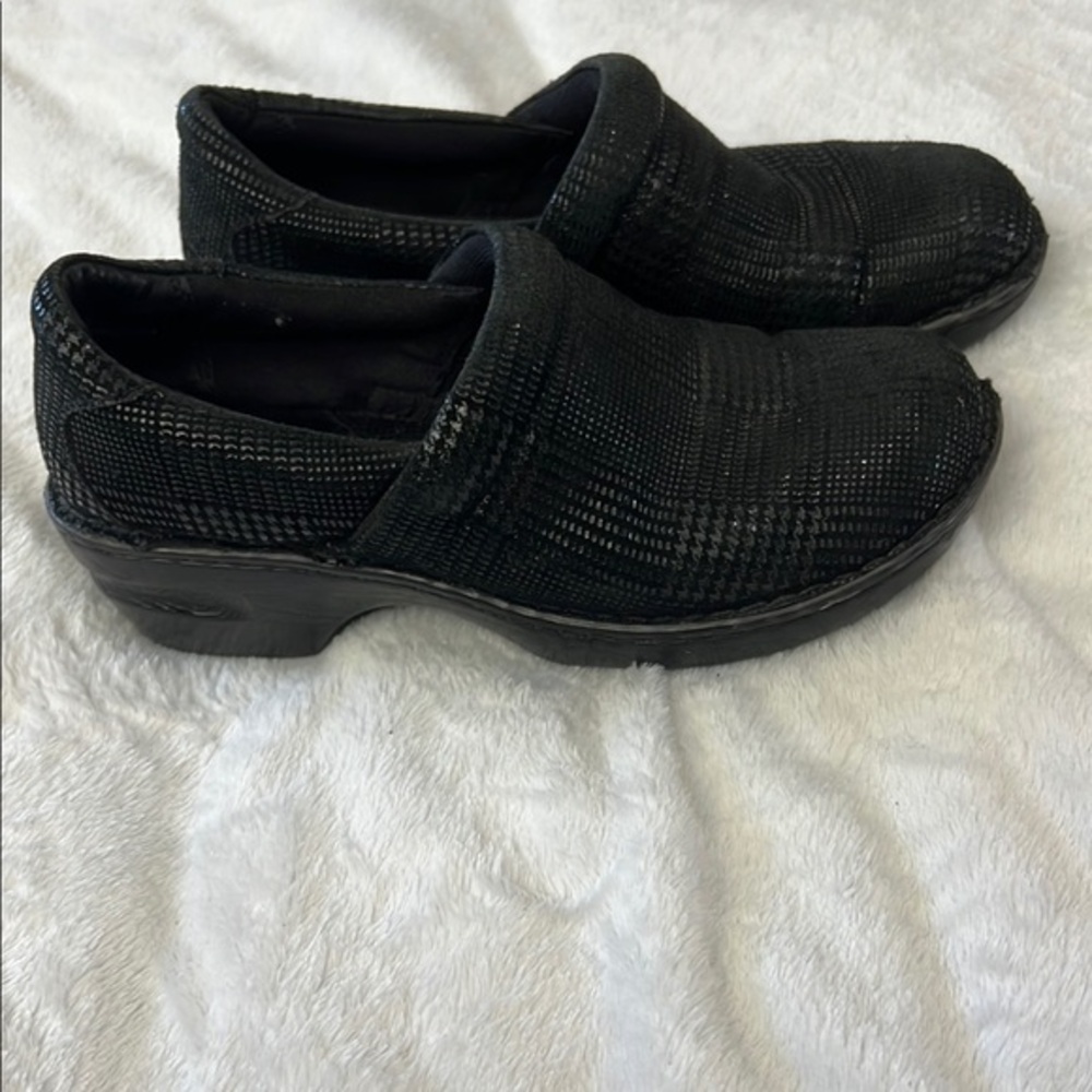 B.O.C Born Concepts Black Herringbone Margaret Clogs Sz 10